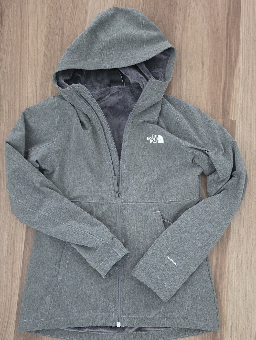 The North Face Women's Gray Hooded Softshell Jacket Size Small
